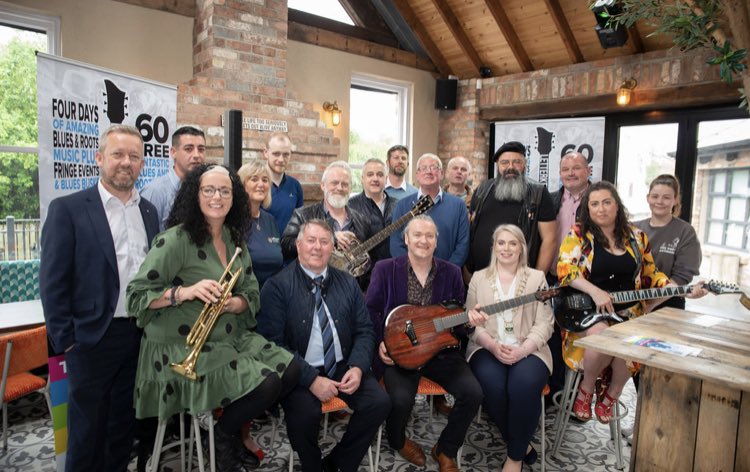 JimmystaffordDJ's tweet photo. At this evenings launch of #letterkenny Blues &amp; Roots Festival happening end June. Brilliant lineup across the town #music #jazz #blues https://t.co/2eHyUCHdJr
