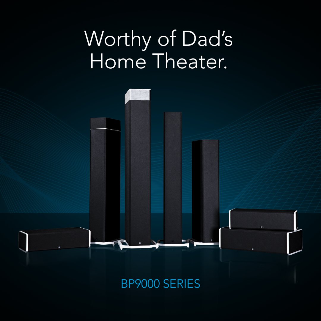 For dads who dig movies, here’s a Father’s Day gift that he really wants. Help him enjoy his next movie night with extraordinarily lifelike cinema sound. BP9000 series on sale now with free expedited shipping. bit.ly/3mrpZ4f #definitivetechnology #happyfathersday