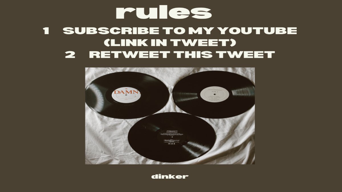 daltonvasquez00's tweet photo. ***Kendrick Lamar Vinyl GIVEAWAY***

The finale of my "Mr. Morale Explained" series is out now!!! 
Retweet and subscribe on YouTube (link below) to be entered!

No follow is required, but you must be subscribed and have dm's open!
https://t.co/h1drPWmzzq https://t.co/g1i5C1t2h1