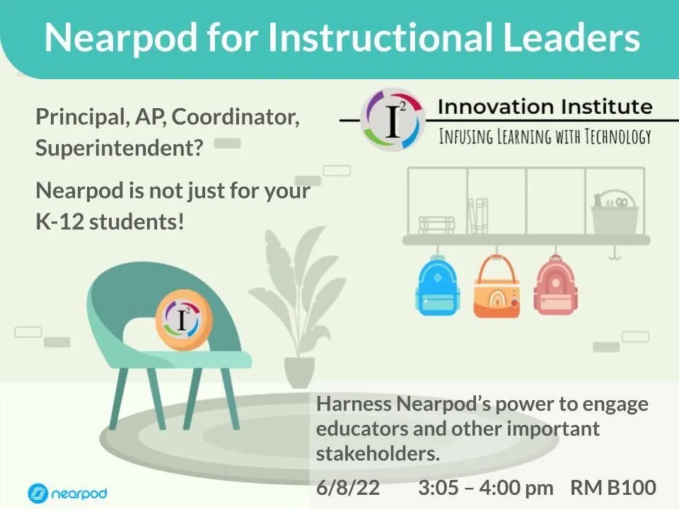 Julie_Cobb's tweet image. The next @Nearpod session starts in 10 minutes. Let’s use Nearpod beyond K12 students. Come learn how. #i2sdale #tis2Learn