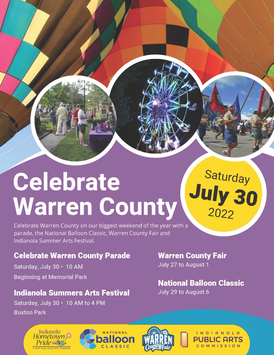 cityofindianola's tweet photo. July 30th will be full of fun in Indianola!
#ThinkIndianolaFirst https://t.co/nLAGZwJTQU