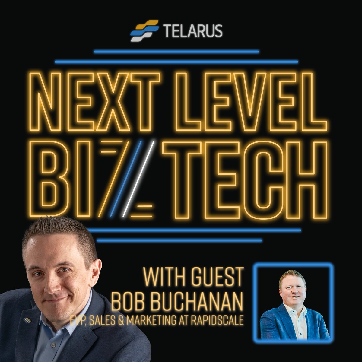 telarus's tweet photo. This week's Next Level Biz Tech episode presents pt.2 of The Fundamentals of Cloud with Telarus SVP of Sales Engineering Josh Lupresto &amp; @Rapid_Scale's Bob Buchanan.  
Spotify: https://t.co/ebe0KNI0us
Apple Podcast: https://t.co/LoMdySDY1l
#NextLevelBizTech #Podcast #Cloud https://t.co/u2E3ekTdKE