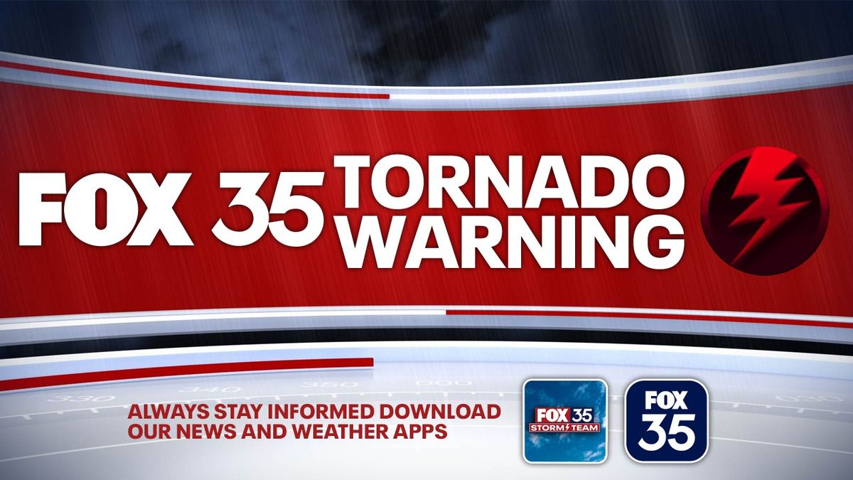 fox35orlando's tweet photo. TORNADO WARNING: #FOX35 is on the air live now with coverage of a Tornado Warning in Seminole County.  WATCH: https://t.co/gyMTTEM3Pg https://t.co/16ZVobP1v3