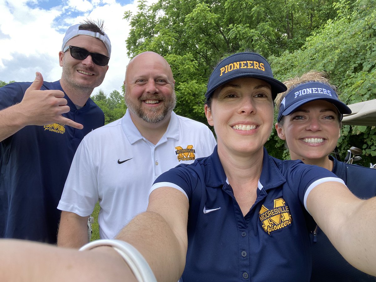 Rain or shine…enjoying <a href="/MHSBeMOORE/">Mooresville Athletics</a> golf outing! <a href="/WesUpton/">Mr.Upton</a> <a href="/MrsEmilyLepore/">Emily Lepore</a> <a href="/zlove_edu/">Zack Love</a>