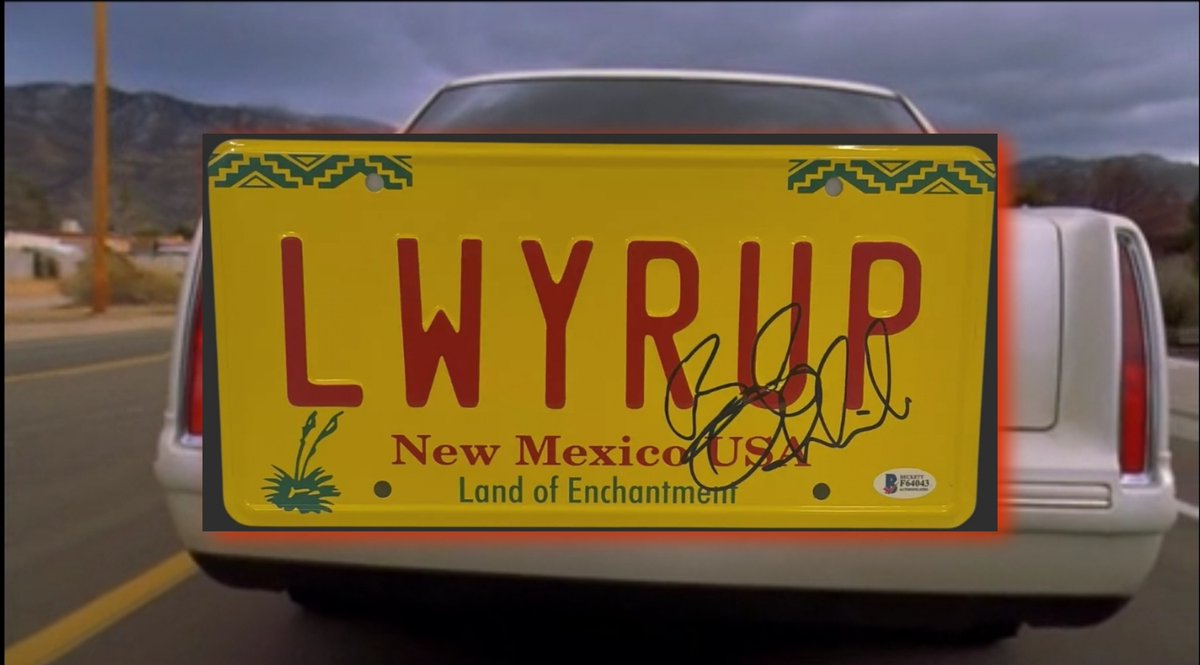 Retweet! One lucky follower will be the winner of this #LWYRUP plate signed by the great Bob Odenkirk! #BetterCallSaul #BreakingBad