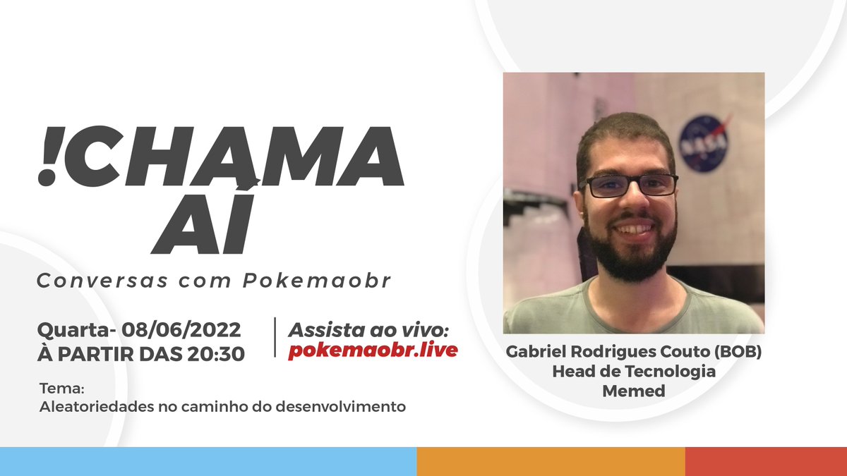 A galera da live pedia para eu conversar com pessoas que não necessariamente participam dela. Criamos o !chamaaí, onde irei convidar pessoas que foram importantes para minha carreira como dev. E hoje teremos <a href="/gabrielrcouto/">Gabriel Couto</a> uma peça fundamental pra mim! 20h pokemaobr.live
