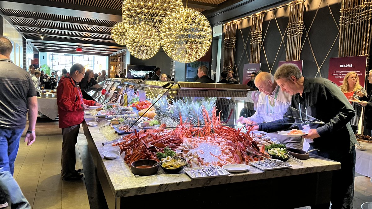 AttackIQ's tweet photo. Our team's been having a blast at #RSAC. Thank you to everyone who was able to come out last night to Synack's 'Journey by the Bay' experience at Fogo de Chão! 🎉 https://t.co/GyUausifnU