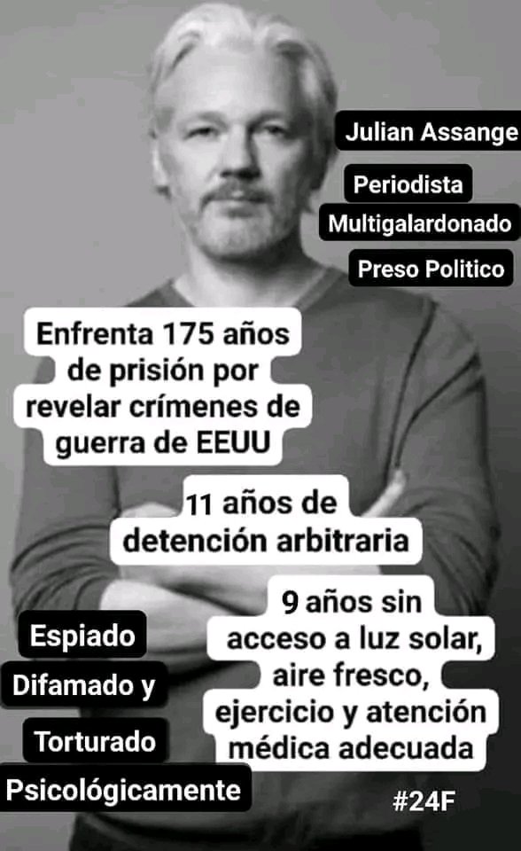 Vicente73977721's tweet photo. Exijamos JUSTICIA para Julián Assange!! https://t.co/cNmUirzjW9