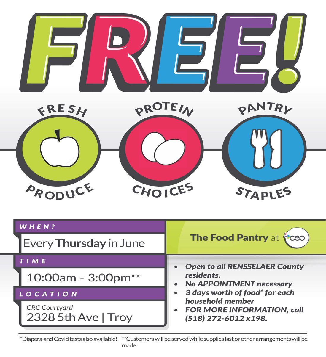 A little reminder that we will be having a food distribution event tomorrow!