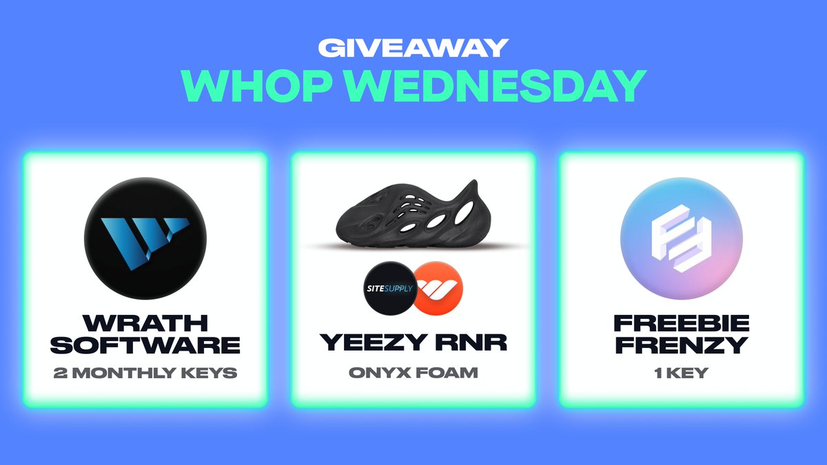 Whop (@whopio) on Twitter photo ๐จ WHOP WEDNESDAY GIVEAWAY ๐จ
We're teaming up with Wrath AIO, The Site Supply, and Freebie Frenzy to giveaway free license keys + free Yeezys!
To enter:
1. Follow <a href="/WhopIO/">Whop</a>, @wrathsoftware, <a href="/TheSiteSupply/">SiteSupply</a>, & <a href="/FreebieFrenzy/">Freebie Frenzy (Freebie King ๐)</a>
2. Like & Retweet!๐ค
24 hours!โณ ๐จ WHOP WEDNESDAY GIVEAWAY ๐จ
We're teaming up with Wrath AIO, The Site Supply, and Freebie Frenzy to giveaway free license keys + free Yeezys!
To enter:
1. Follow <a href="/WhopIO/">Whop</a>, @wrathsoftware, <a href="/TheSiteSupply/">SiteSupply</a>, & <a href="/FreebieFrenzy/">Freebie Frenzy (Freebie King ๐)</a>
2. Like & Retweet!๐ค
24 hours!โณ