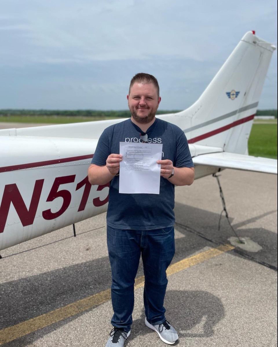 MRFTI's tweet photo. HUGE congratulations to Michael for passing his Private Pilot Checkride today!! ✈️👏🏼 
Great job, we are proud of you! 🎉 https://t.co/01gIJekSfN