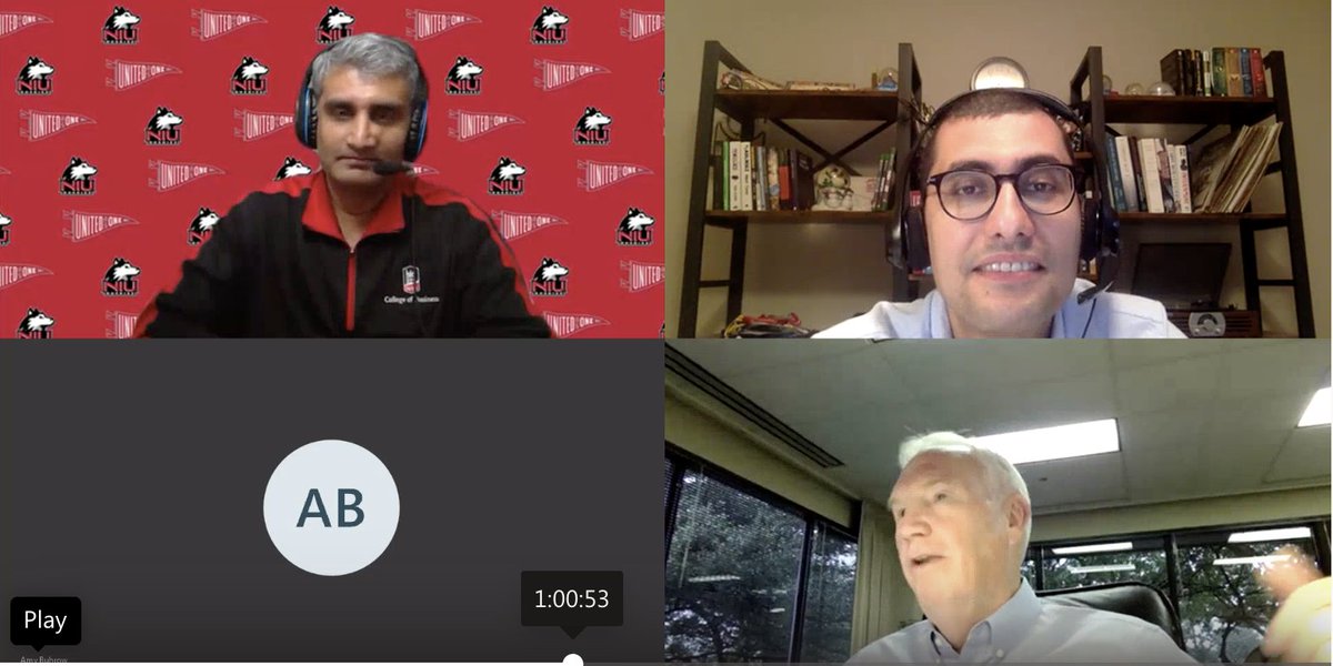 “If you don’t have certain skills, ...find someone who compliments your skills” 

Wednesday Night Wisdom turns TWO this month. Listen all month to past webcasts. Bart Carlson, serial entrepreneur, headlined our fifth webcast. Find the full recording here: go.niu.edu/Carlson