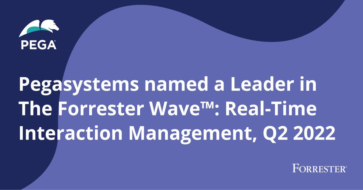 Pega understands what real-time means! I’m tremendously proud of the teams who work diligently to make sure Pega’s Customer Decision Hub provides the most value to our clients. Congratulations on this accomplishment. pe.ga/3Nf9bsU?utm_ca…)