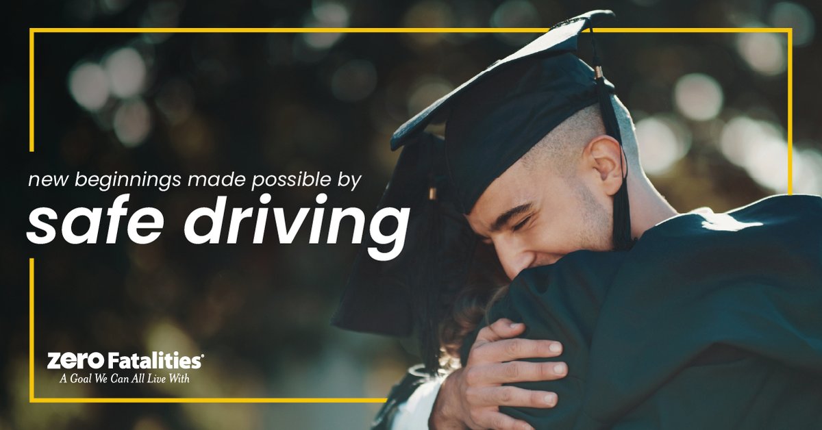 ZeroFatalities's tweet photo. Graduation is a time to celebrate. Make it memorable for the right reasons. Drive focused, drive sober and drive alert.
#Utahgrad #utah #zerofatalities #drivesafely #utahroadtrip https://t.co/5Ebsh5AgDx