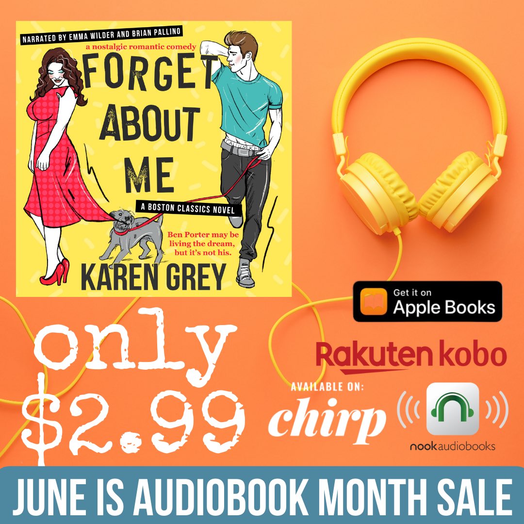 StAug_Christie's tweet photo. A beautiful story with powerful performances by @AKAEmmaWilder and Brian Pallino. ❤️

June is Audiobook Month Sale:
Forget About Me by @KarenWhitereads 
Narrated by Brian Pallino and Emma Wilder
ONLY $2.99
DIRECT FROM AUTHOR: https://t.co/qyyF4n8QFp
CHIRP: https://t.co/UbLJKm7h65 https://t.co/TACNDelzji