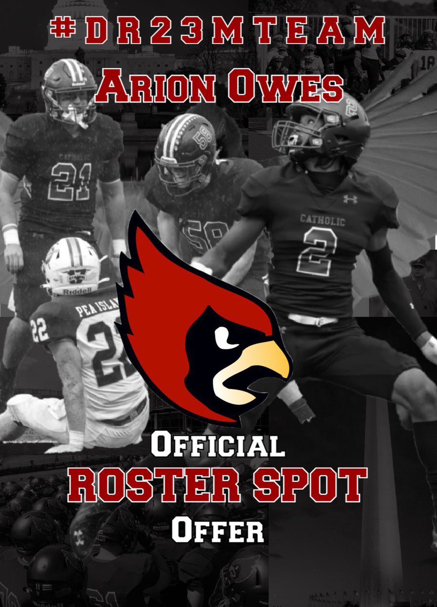 Owesprod's tweet photo. Honored and Blessed to have received a college offer from The Catholic University of America ❤️🖤 !!
@CatholicU_FB @CoachRoss45 @CoachMikeGut @CoachJRut #dr23mteam https://t.co/sMI9csNdeT