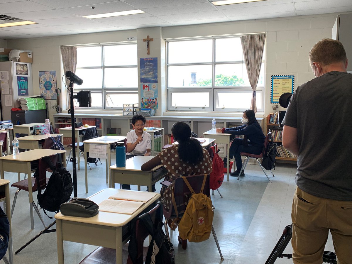 TCDSB_Peterson's tweet image. #Thankyou to @KaylaMcLean_  from @globalnewsto for covering the wonderful initiatives from students and @SMGTCDSB’s Teacher Michael Grandsoult @TCDSB