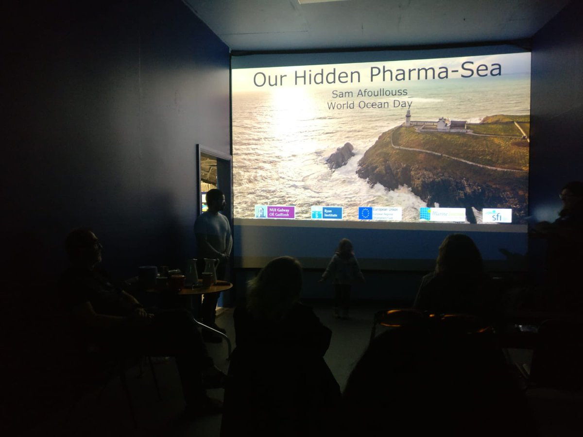 GalwayAquarium's tweet photo. Thanks to our incredible speakers at tonight’s #WorldOceanDay Event, sharing knowledge of working on a local level @SeaSearchIre , National Level @FairSeasIreland and protecting marine environments on a global scale @Afroloose @NUIGalwayPress @IOLNetwork #weareislanders https://t.co/0BFqoeYZdk