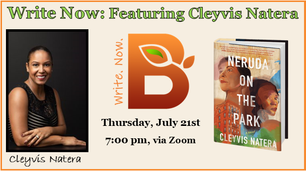 broadleafwriter's tweet photo. We're thrilled to welcome Cleyvis Natera, debut author of NERUDA ON THE PARK--hailed as "lyrical, absorbing, and slightly funny" by the New York Times--for our July edition of Write Now!
#broadleaf2022 #togetherwritenow #writingcommunity #writing #fictionbooks #fictionwriter https://t.co/mzaOACGkEk