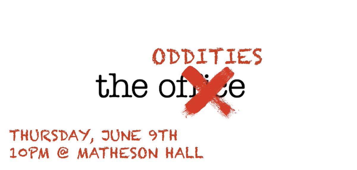 Catch the last Oddities Improv show of the school year at Matheson Hall featuring a 12-member cast -- takes place right after the SALSU social event on Thursday night. Bring some comic relief to your dead week cramming sessions!

FREE ADMISSION!