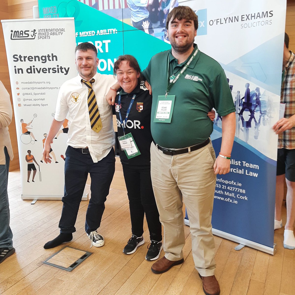 IMAS_sport4all's tweet image. Our academic conference program had three great presentations from IMAS trainers who are experts by experience. Richard “Tank” Philpott, Sam Prowse, Marie Healy are a powerful voice for inclusion in sports, the Mixed Ability model and the impact of inclusion beyond sport