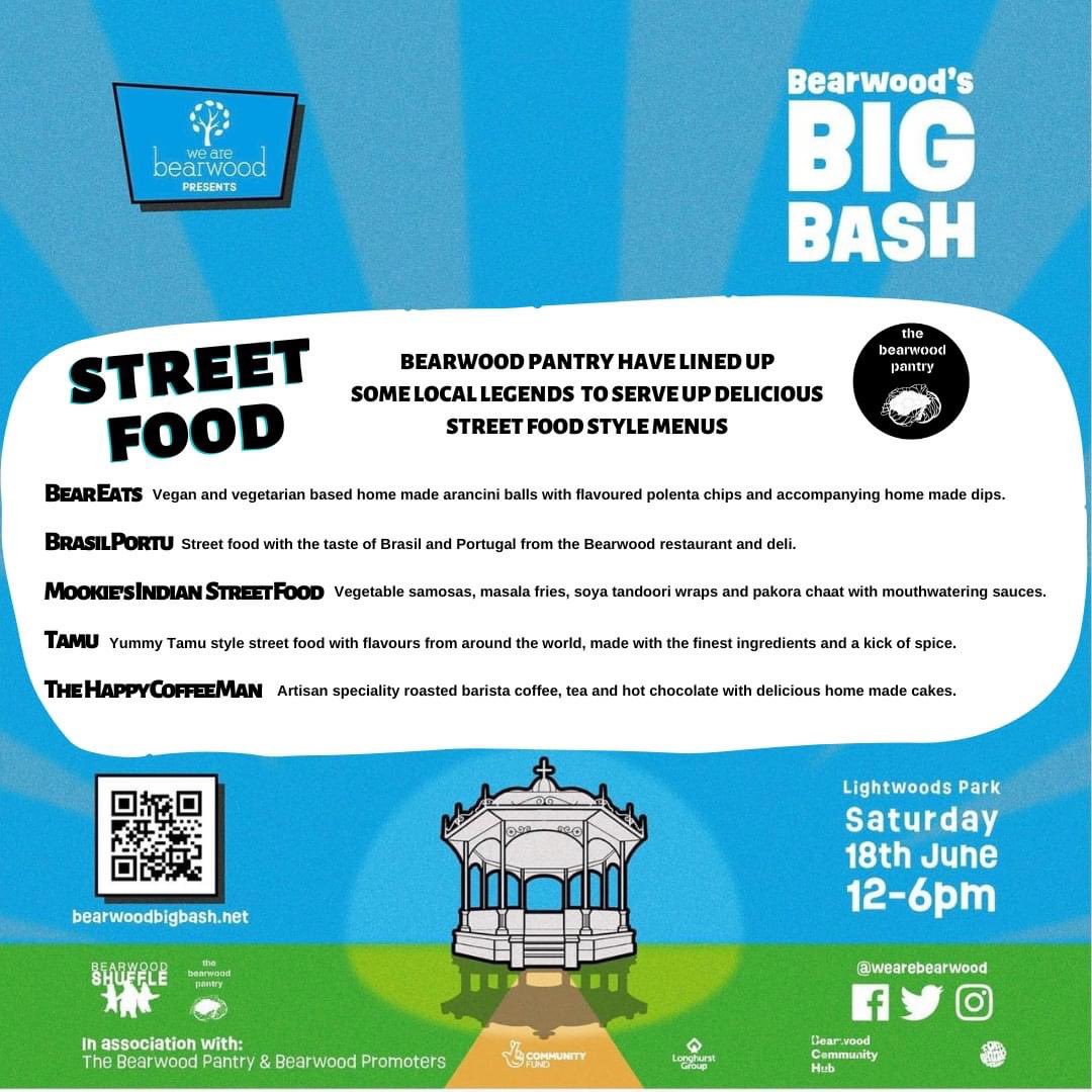 Bearwood Pantry (@bearwoodpantry) on Twitter photo Little taste of what's to come on 18th June at BEARWOOD'S BIG BASH brought to you by those lovely people <a href="/WeAreBearwood/">We Are Bearwood</a>
We were tasked with finding delicious local food stalls and our mouths are watering already! We'll be posting more details throughout the next week. Little taste of what's to come on 18th June at BEARWOOD'S BIG BASH brought to you by those lovely people <a href="/WeAreBearwood/">We Are Bearwood</a>
We were tasked with finding delicious local food stalls and our mouths are watering already! We'll be posting more details throughout the next week.