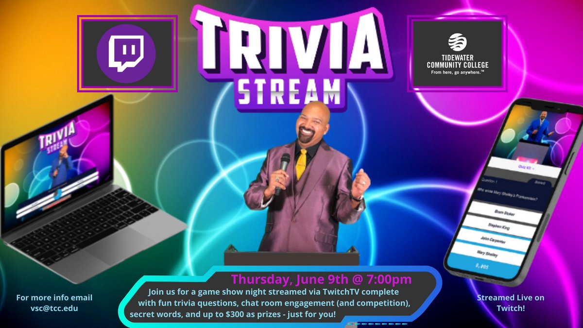 TCCChesapeake's tweet photo. Guess what? Trivia is back for Pride!! Join us tomorrow, and join via the link below! Hope to see you there!

Trivia Link: https://t.co/SIsiTsTvOa https://t.co/hqgqxKkBYg