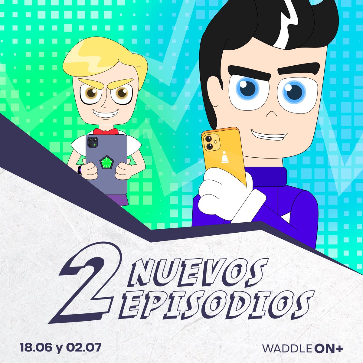LosCyberRacers's tweet photo. Boom 💥 Llegan los episodios restantes de #CyberRacers para concluir esta mitad de temporada 😱🎊
➡️ Episodio 4 “El Veloz y Raptor” estreno 18 de Junio
➡️ Episodio 5 “Hackeando el Circuito” estreno 2 de Julio
No se los pierdan en exclusiva por @WaddleOnPlus 🏁 https://t.co/aGueNkjFZD