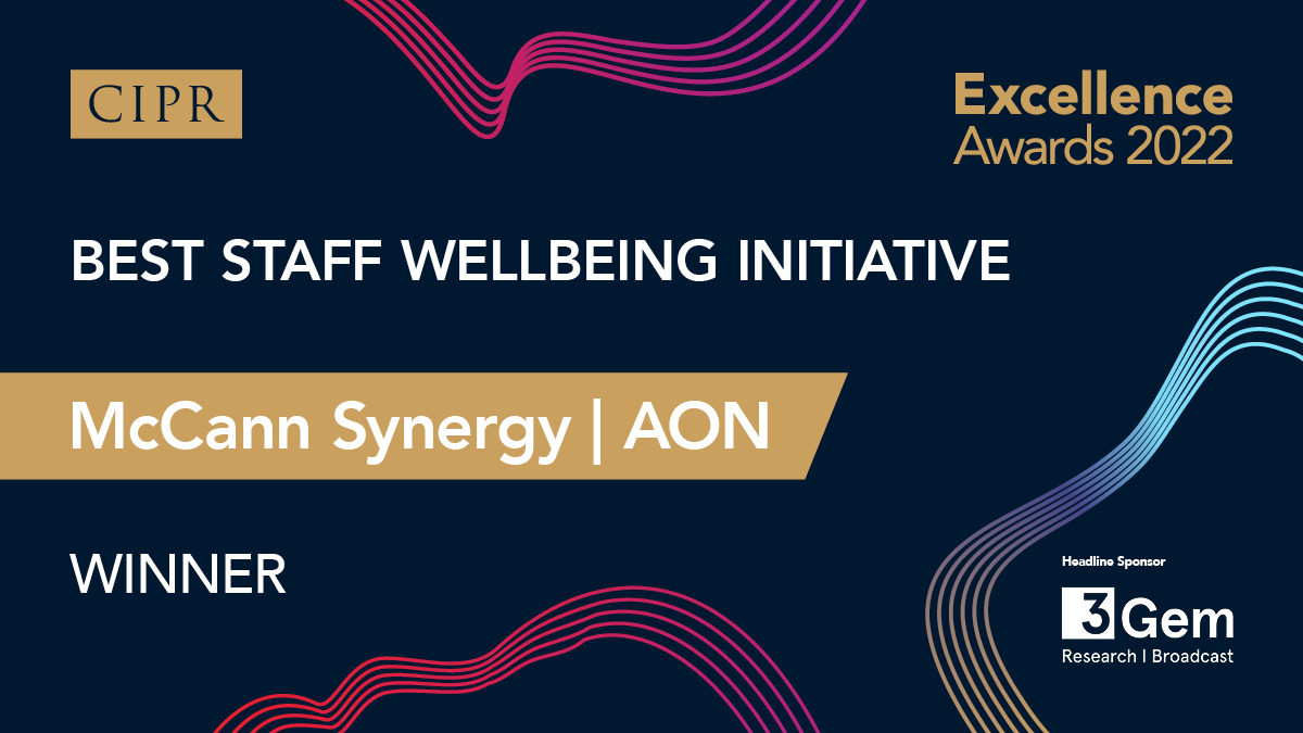 CIPR Awards (@cipr_awards) on Twitter photo The winner of the Best Staff Wellbeing Initiative is <a href="/McCannSynergy/">McCann Synergy</a> for their, 'United by Kindness' entry. Excellent work! #CIPRexcel The winner of the Best Staff Wellbeing Initiative is <a href="/McCannSynergy/">McCann Synergy</a> for their, 'United by Kindness' entry. Excellent work! #CIPRexcel