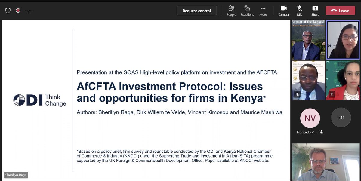 sherillyn_raga's tweet photo. Great @CGFSOAS discussions how the AfCFTA Investment Protocol can be designed to boost &amp; attract investment that is aligned w/ Africa's econ transformation goals. I shared the views of Kenyan firms on intra-African investment challenges based on @ODI_Global @kenya_chamber survey https://t.co/efugOxFJkV