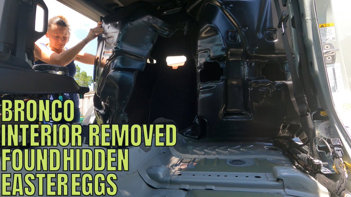 1five1garage's tweet photo. https://t.co/5pGVqww8uO
BRONCO INTERIOR REMOVED. YOU WILL NEVER GUESS WHERE WE FOUND AN EASTER EGG!
#FORD #BRONCO #BADLANDS #BASE #BIGBEND #BLACKDIAMOND #WILDTRAK #OBX #OUTERBANK #FIRSTEDITION #SOUNDDEADENING #NOISELEVEL #QUIET #NOISE #SOUNDLEVEL  #SOUNDPROOFING @Dynamat_USA https://t.co/a1T6IfB835