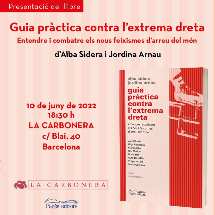albasidera's tweet photo. 💥Doncs ja tenim 2n llibre: Guia Pràctica Contra l'Extrema Dreta. Amb la @JordinaArnau hem entrevistat a vuit persones d'arreu que considero que tenen un discurs interessant sobre el feixisme.
El presentem demà a Girona (19:30, El Forn) i divendres a Bcn (18:30 @_LaCarbonera)
1/3 https://t.co/aE9cnTY2RQ