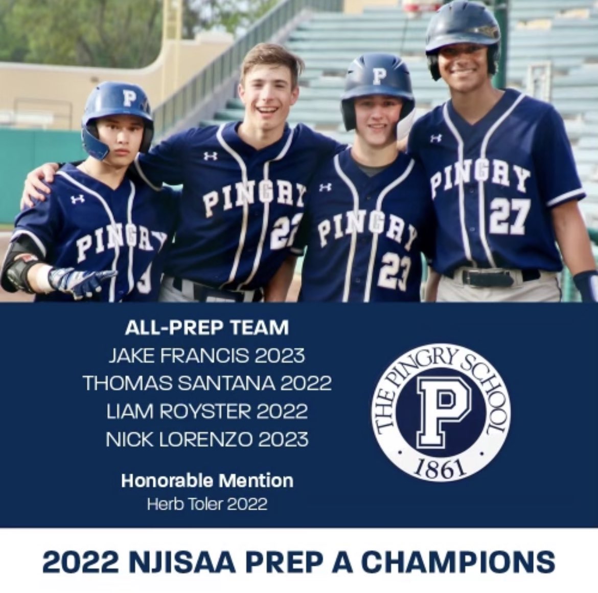 Congratulations <a href="/PingryAthletics/">Pingry Athletics</a> <a href="/ThePingrySchool/">The Pingry School</a> on producing 4 players on All-Prep Team ⚾️😎