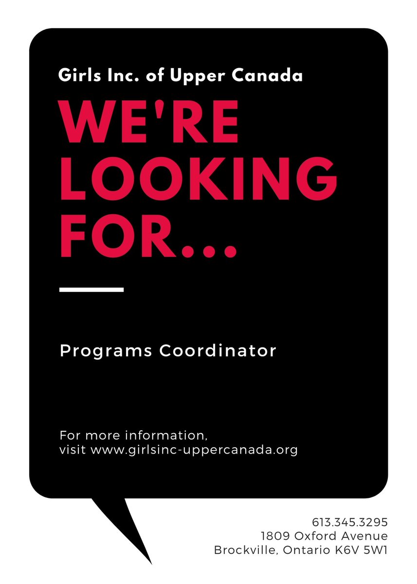 If working to inspire girls and change is appealing, check out this opportunity. Spread the word! 
test.girlsinc-uppercanada.org/program-coordi… 👩📚👩‍🦰❤️👩‍🦱🔬👧

#strongsmartbold #GirlsInc #bethechange