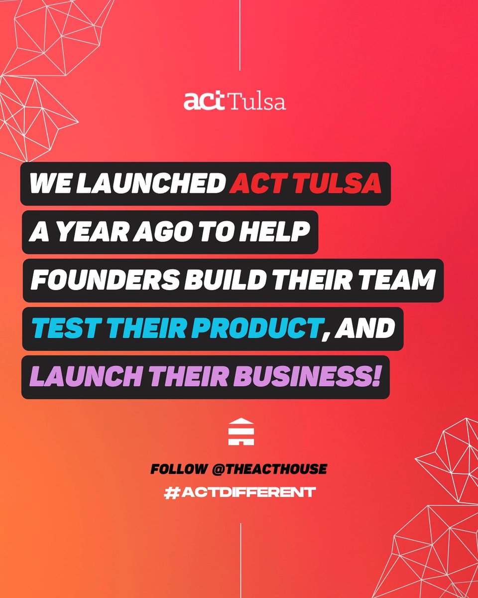theacthouse's tweet photo. Apply today and join our community of founders to continue the mission together!
(Link in bio)
#acthouse #startupaccelerator #fundingthefoundersoftoday #acttulsa https://t.co/6DBKdmmwSe
