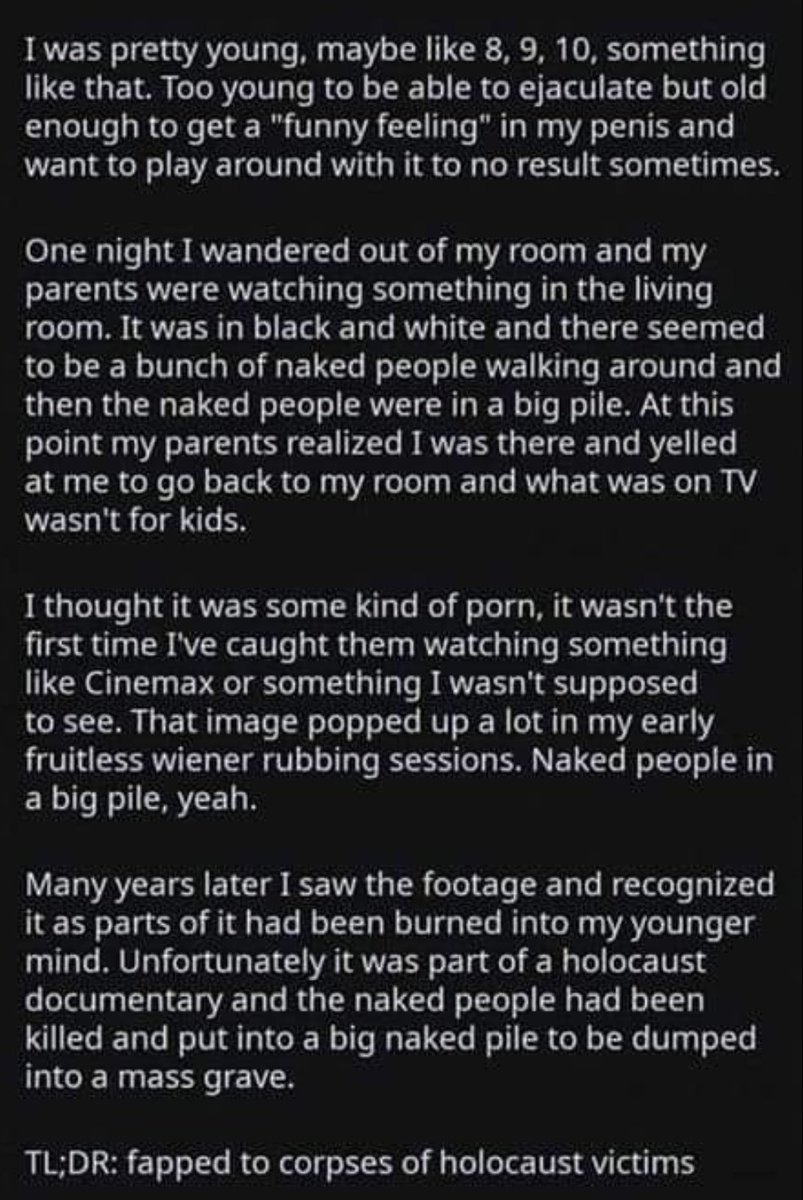 What's the worst thing you've ever masturbated to?