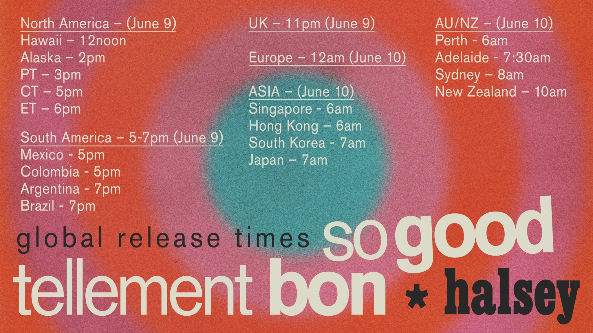 h on X: “So Good Global Release times https://t.co/rgLv4Zer0T 