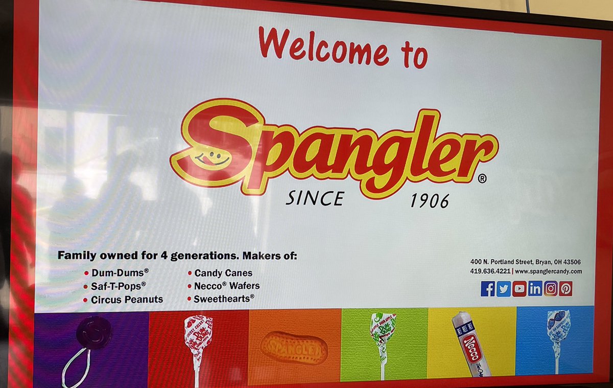 BCSDirectorofTL's tweet photo. Educator Bootcamp Day 3! We visited &amp; toured my favorite candy company Spangler Candy! Another great family owned business in Williams County who is hiring and offers college tuition reimbursement! @NWOESC #WEDCO https://t.co/NLOwafexCj