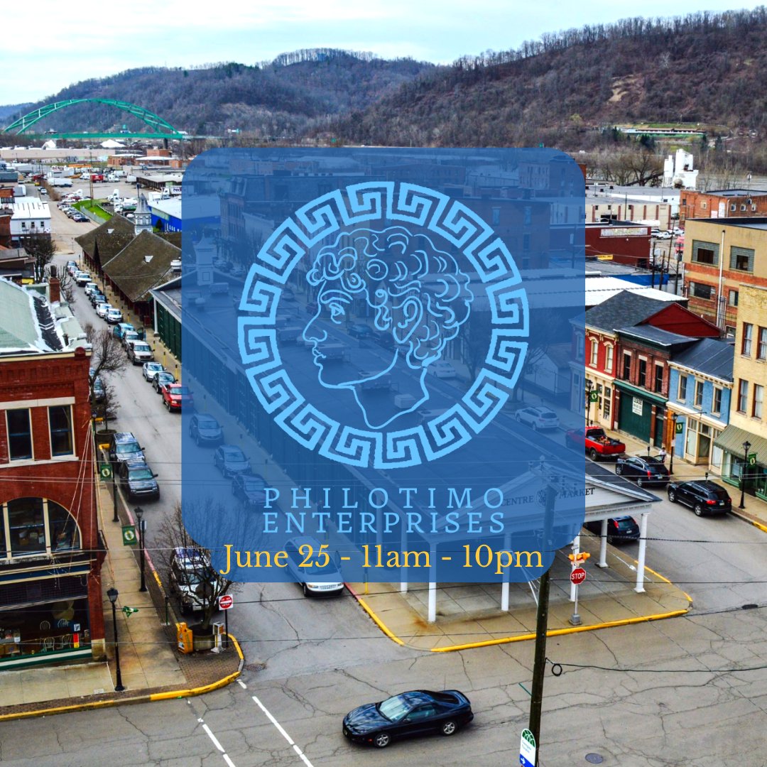 PhilotimoLLC's tweet photo. Announcing that Philotimo Enterprises will be taking on our first ever food festival at Wheeling, WV's Centre Market on June 25 from 11:00am - 10:00pm! 

Thank you to @DaltonHaasWV for offering us this amazing opportunity...

https://t.co/GrMuoMGQv4 https://t.co/C64Xvb7cLt