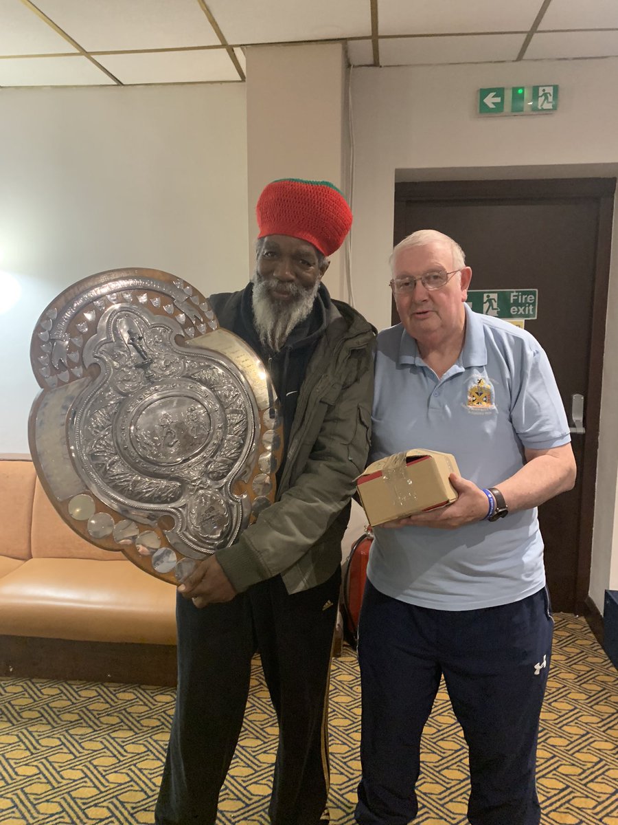 Rio Receiving Div 1 Trophy at League AGM. Congrats to Rio