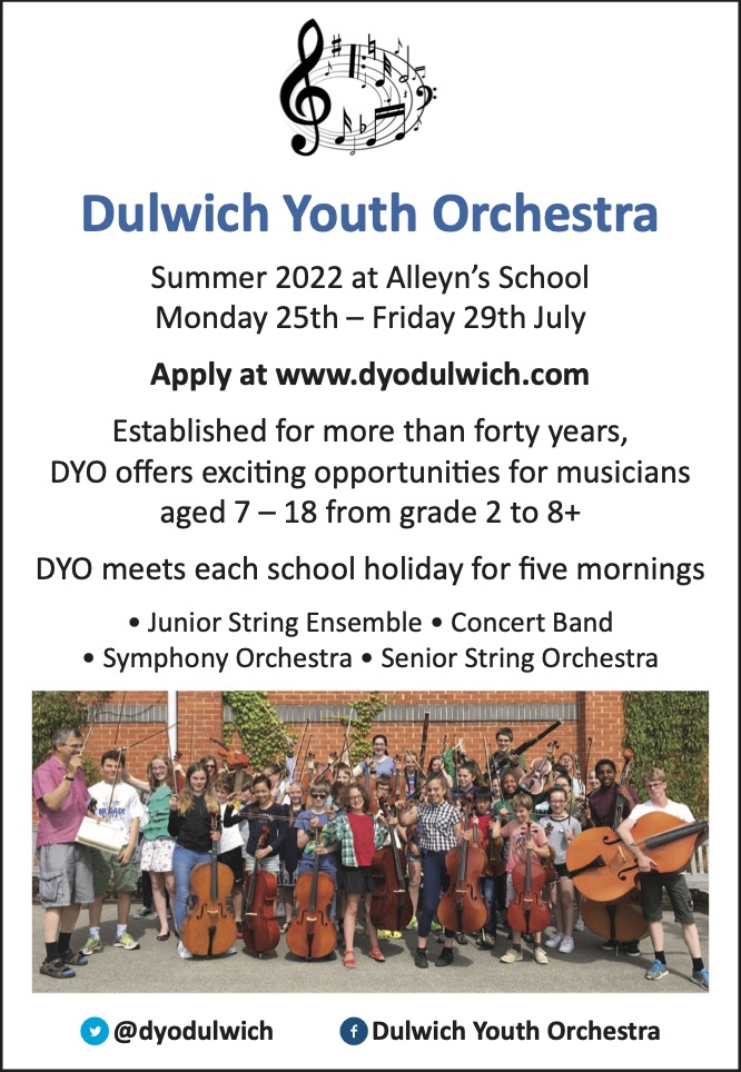 Roll up, roll up! Course bookings now open for the #DulwichYouthOrchestra summer course 25th-29th July @Alleyns_School @alleynsmusic