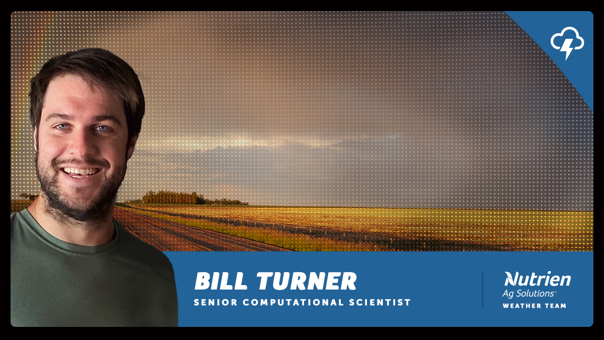 NutrienAgRetail's tweet photo. Meet our @ag_weather Team! Today we're introducing Bill Turner, Senior Computational Scientist at Nutrien Ag Solutions. He creates digital weather datasets from his home base in Chicago and manages a platform dedicated to weather analysis and forecasting for the ag industry. https://t.co/UmRPv4mQqR