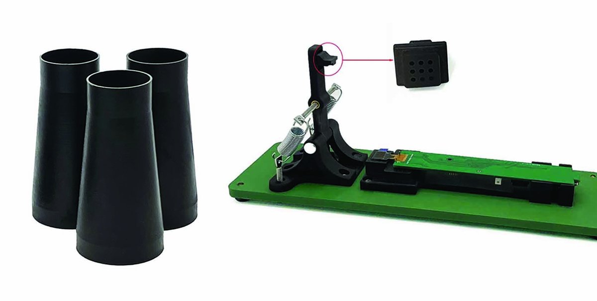 These parts showcase the accuracy, repeatability, and material performance of <a href="/Stratasys/">Stratasys</a> Origin One PhotoPolymerization (P3) #3DPrinting technology and are flame resistant! 

View all of our Origin P3 material offerings at bit.ly/3gwg3TQ
#AdditiveManufacturing