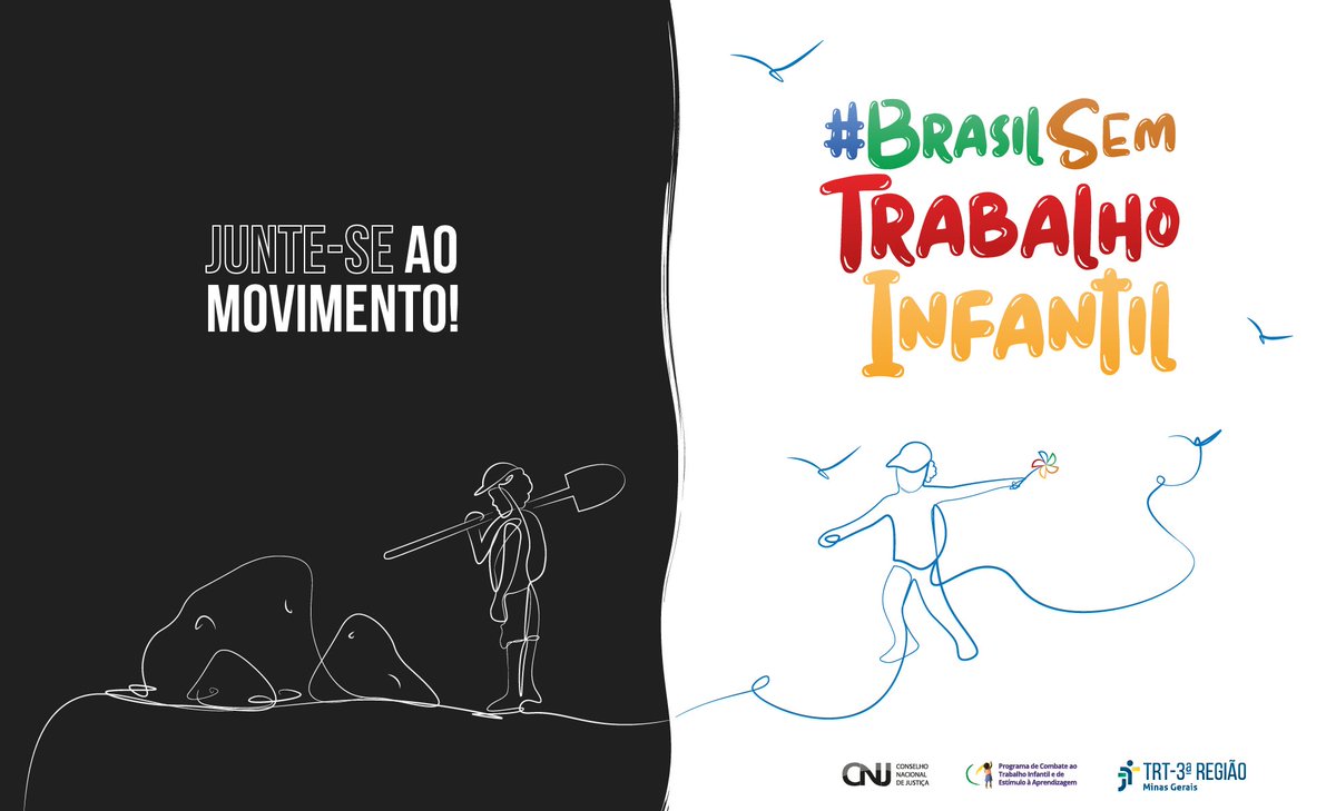 Vem com a gente participar da maior mobilização de combate ao trabalho infantil do país! É AGORA! Apoie essa campanha usando a hashtag #BrasilSemTrabalhoInfantil!