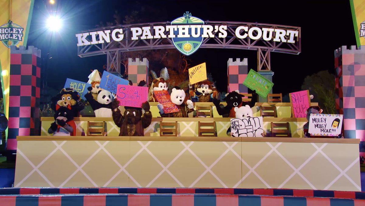 Last night brought E6 of #HoleyMoley S4 on ABC and our sheep dog mascot had a lot of fun! It is always exciting to spot our costumes while we watch to see who will get this week’s golden putter! Tune in for the next episode of Holey Moley on June 14th at 8 PM for more!