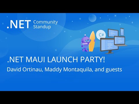 dotnet's tweet photo. Drop in on the celebration of the release of #dotNETMAUI with @DavidOrtinau, @MaddyMontaquila, and folks from the engineering team! Watch the Launch Party replay: https://t.co/IGYSbCXh9s https://t.co/QxaifJxnZE