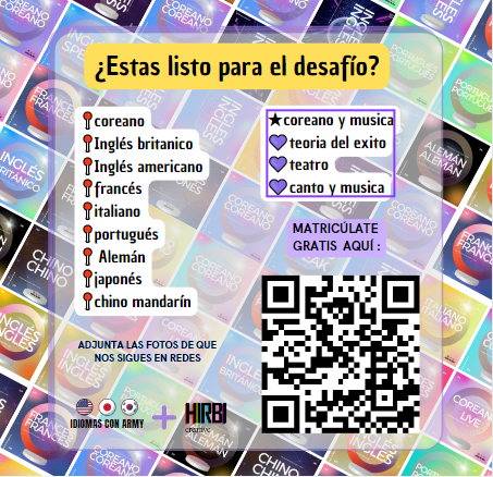 ArmyIdiomas's tweet photo. 📅Hola 👋🏻🤓 @armyidiomas y @hirbicreative te invita aparticipar de sus cursos.

📍Unico requisito para acceder a los cursos es seguir nuestras redes
https://t.co/0jPb3SK6uf y 
https://t.co/O0YcL57W8a
📍Registrandote en el siguente link: 
https://t.co/E7SwGWWKpy https://t.co/AoDPYXltuT