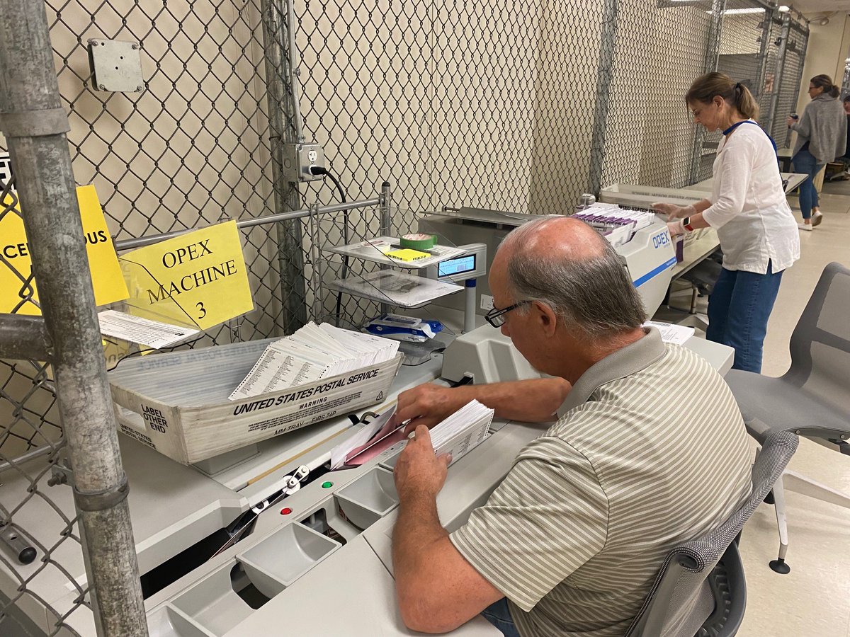 VCClerkRecorder's tweet photo. Things do not slow down in VC Elections Division the day after the election (even if it went until 1:30 am). The Ballot Drop Boxes, Vote Center drop offs and mail from 6/7 need to be processed and then counted. We will have a new update tomorrow 6/9 in the afternoon.
#VCElections https://t.co/mQZsA04Evj