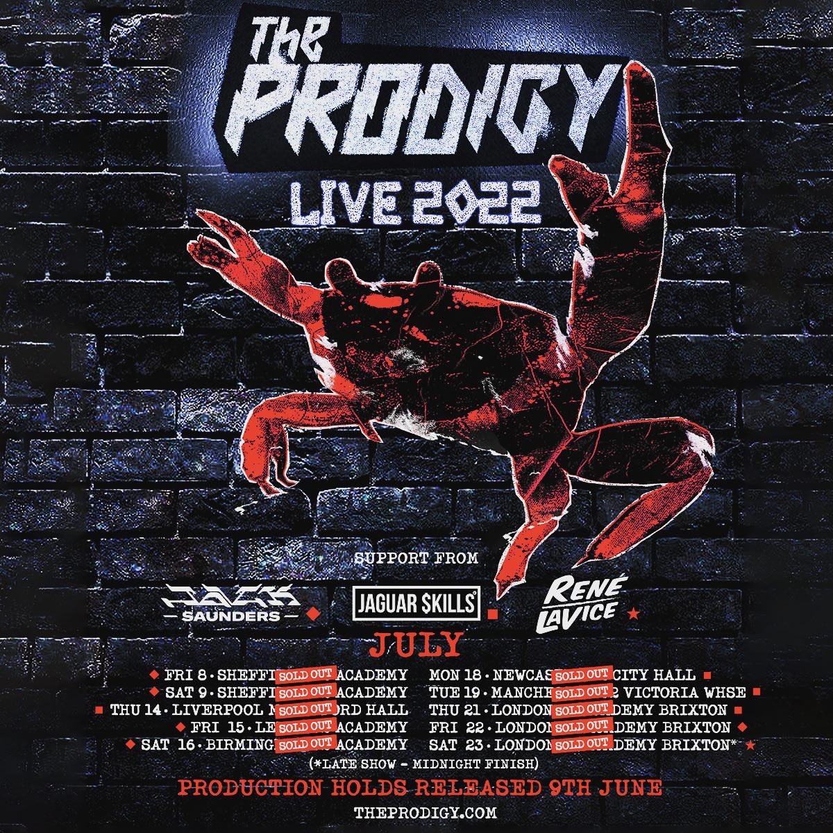 The Prodigy is fired up and ready to blow the roof off. I can’t wait to see what’s in store this year. It’s been a punishing bunch of years (for many reasons), so let’s make this tour a celebration of one of the best bands in the world. ✊ 
.
<a href="/the_prodigy/">The Prodigy</a>