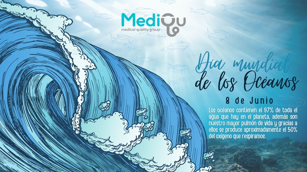 MediQuGroupCo's tweet photo. El Día Mundial de los Océanos recuerda a todos su importante papel en la vida cotidiana. Son los pulmones de nuestro planeta, una fuente importante de alimentos y medicinas y una parte fundamental de la biosfera.🌊
#diadelosoceanos #DiaMundialDeLosOceanos #DiaDelOceano https://t.co/haWaMfWJG3